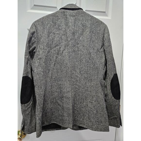 Burberry Men's Black Wool Tweed Suit Blazer Suit Jacket Size 52 - Picture 5 of 10
